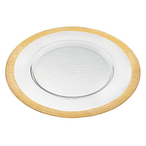 Plato decorativo World Gifts borde dorado 13 pulgadas miniatura 1