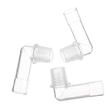 CHICAMPERA 3個 水族館用エルボパイプコネクタ 耐久性ある排水接続具 上下水流連結対応 簡単取付交換可能魚槽ホース継手