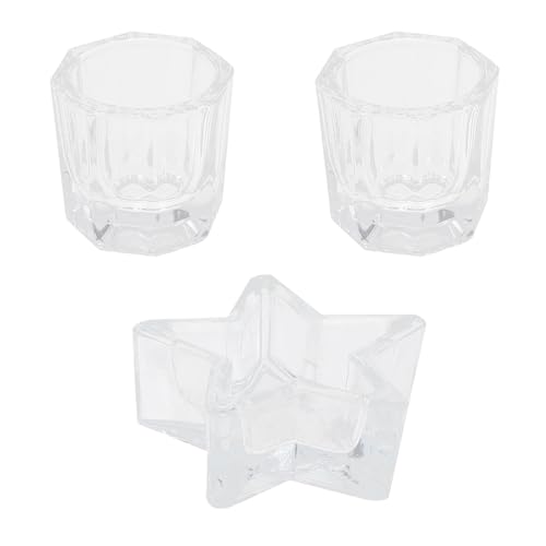 Set de 3 vasos para líquido de arte de uñas miniatura 1
