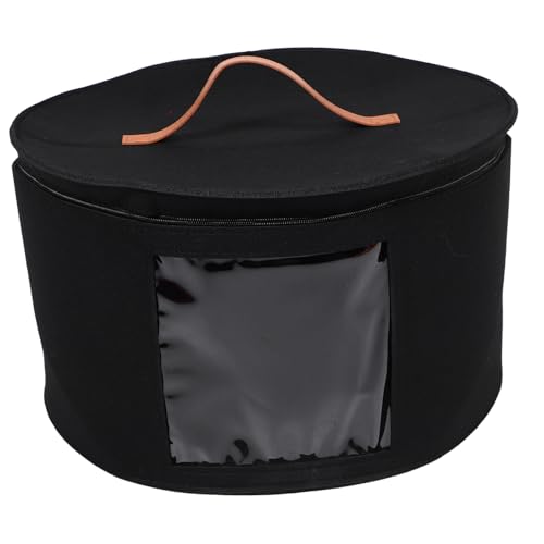 Zerodeko Box Hat Box Hat Storage for Women Cowboy Hat Holder Hat Organizer for Women Hat Travel Case for Baseball Caps Hat Organizers Hat Carrier Hat Holder for Travel Black Polyester