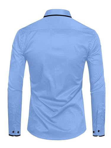 Image of Men's Regular Fit Casual Shirt, Solid Pattern, Slim Collar