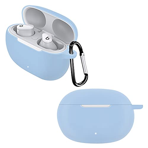Derhom Funda de Silicona Compatible con Los Nuevos Beats Studio Buds [Admite Carga Inalámbrica] (Azul Claro) Cover
