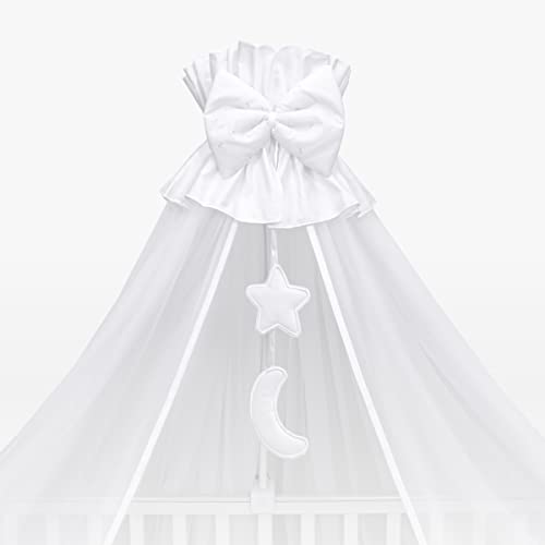 Baby Comfort - Cielo de cama para cuna (480 x 175 cm), color blanco