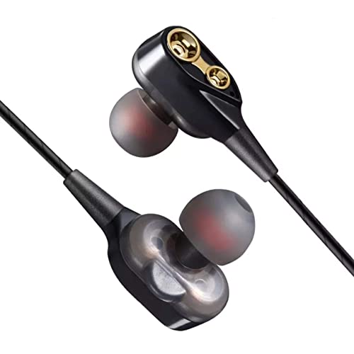 Image of SOFTY SEP-08 in-Ear Headset with MIC, for Music and Talk, Dual Speaker for Extra BASS Clear Sound, Special Design Black