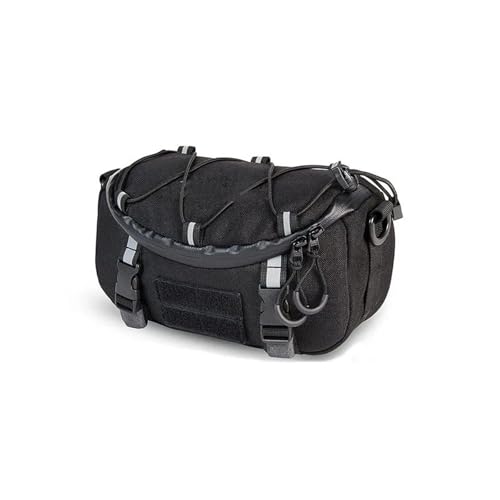Sacoche outil guidon moto en finition noire robuste
