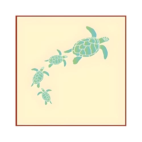 Sea Turtle Family Stencil -10.5