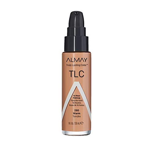 Almay Maquillaje líquido de color verdaderamente duradero, base de acabado natural de larga duración con vitamina E y extracto de limón, hipoalergénico, sin crueldad, probado por dermatólogos, 220 neutrales, 1 oz