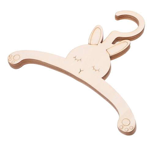 Levemolo Wooden Hangers Rabbit Shape Baby Hangers Organize Nursery Closet for Boys and Girls' Rooms