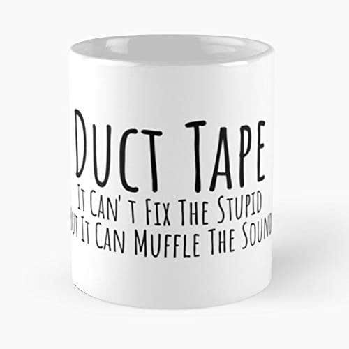 Duct Tape Stupid 11 Oz Coffee Mugs Unique Ceramic Novelty