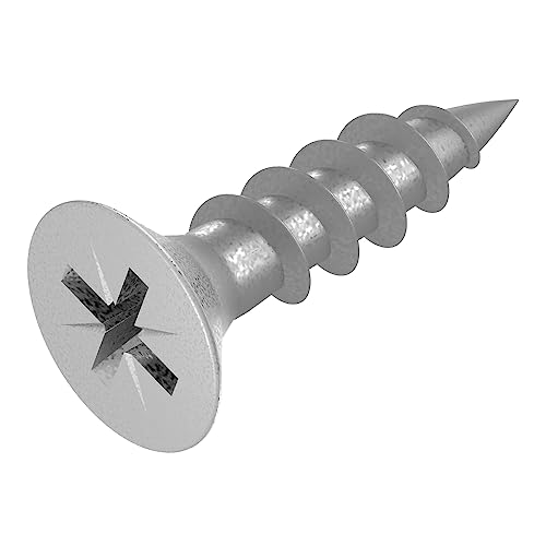 SECCARO Tornillo para paneles de aglomerado 4 x 16 mm, acero inoxidable V2A A2, tornillo para madera con rosca completa, cruz/PZ, 500 piezas
