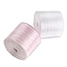 Produktbild YeeStone Satinband Schleifenband 2 Stück 50m x 3mm Geschenkband Dekoband Doppelsatinband, Hochzeit Weihnachten (Weiß/Rosa)