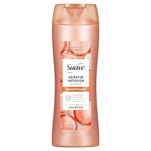 Suave Keratin Infusion Smoothing Shampoo For Frizzy Hair, 48HR Frizz Control, Smooths & Detangles...