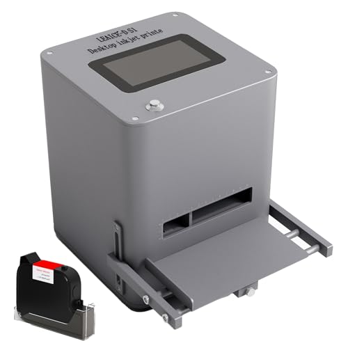Leaice Desktop Inkjet Coding Machine for Small Objects with 42ml Original Quick-Drying Ink Cartridge