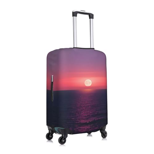 Bright Moon at Sea Hippie Luggage Covers For Suitcase Approved,Suitcase Cover Protector Fit 18-32 InchLuggage3