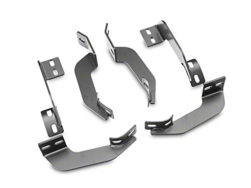 Redrock 4x4 5-Inch Oval Straight End Side Step Bars; Stainless Steel Compatible with 07-21 Tundra Double Cab