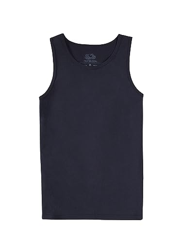 Fruit of the Loom boys Tag-free Cotton Tees (Assorted Color Multipacks) Shirt, Tank - 3 Pack White/Cobalt/Black, Small US4