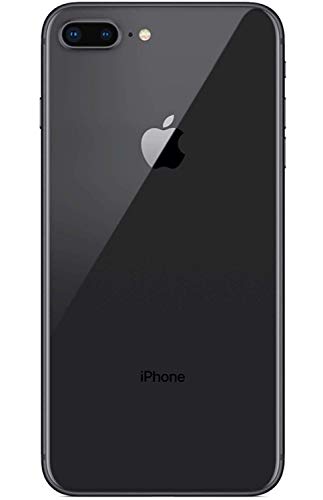 Original iPhone 8 Plus Back Glass Cover Battery Door Replacement w/Adhesive, Installed Camera Frame w/Lens (Space Grey)