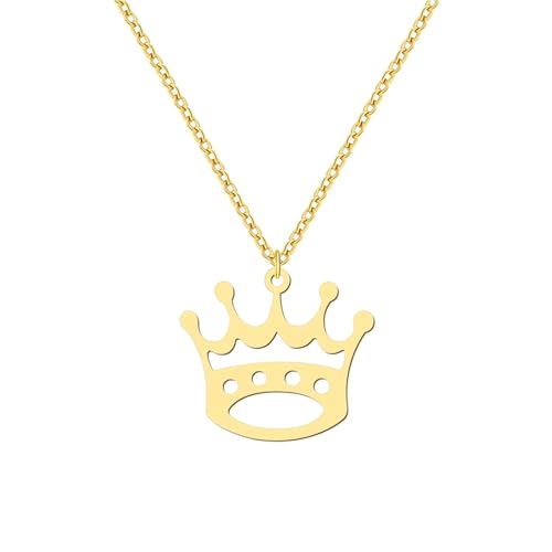 Chaîne ras du cou tendance femmes collier pendentif couronne - 2