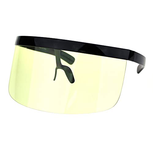 Mask Visor Welder Style Oversize Shield Flat Top Sunglasses2