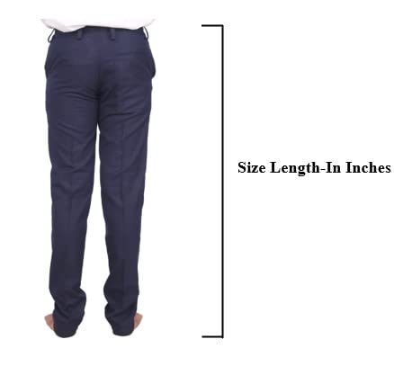 Image of D V Enterprise School Uniform Boys Blue Full Pant with Elastic Regular Fit (38)