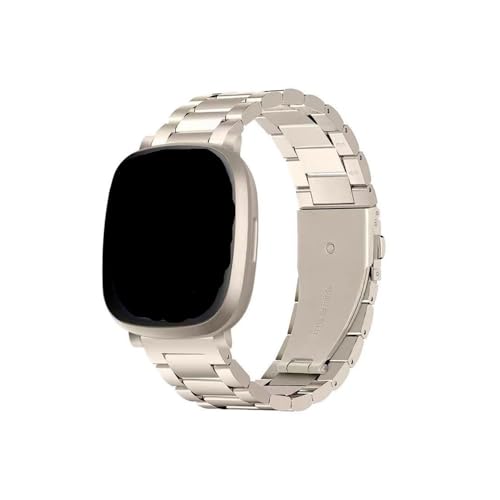 [PLYYQZM] �ɍ��� Fit bit Versa 4 3 2/sense/Sense2 �o���h �X�e�����X�X�`�[�� ���^���X�g���b�v �X�N���[���ی�P�[�X�t���ɓK��(Vintage gold,Sense2/Versa4)