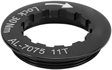 VBESTLIFE Cassette Lockring, volante bloqueo cubierta aleación de aluminio Cassette volante bloqueo cubierta para MTB Road Bike (negro)