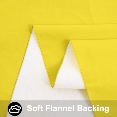 Image of Smiry Square Table Cloth 60x60 Inch, Waterproof Wipeable Vinyl Tablecloths Protector, Oil Spill Proof Plastic Table Cover for Dining, Picnic, Camping, Outdoor, Yellow