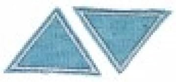Light Denim Rag Set (2 Pieces) Triangles 3,70 x 2.50 x 0.2 cm