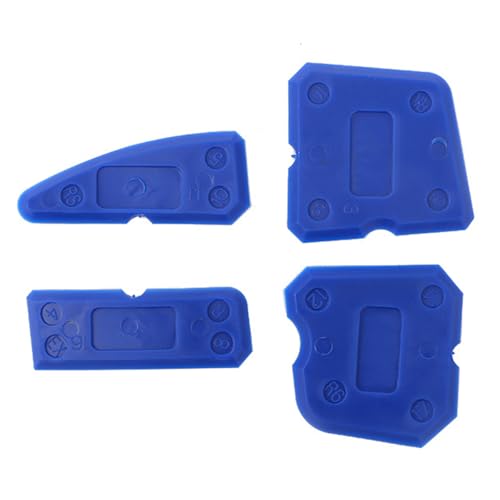 CENPEK Kit di Strumenti per calafataggio in Silicone per Lisciare Giunti da 4 Pezzi Blu - Set di raschietti in Silicone Professionali e spatole per Giunti Perfetti in Applicazioni in Silicone