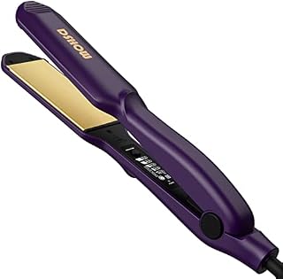 Wide Flat Iron Hair Straightener for Women DSHOW Tourmaline Ceramic Fast Heating Easy Use Wide Straightening Iron for All Hair Types Birthday for Lady Women Mom Wife Her (Purple)