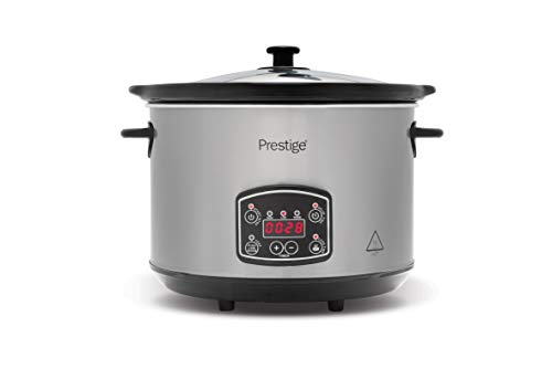 Price comparison product image Prestige - Digital Slow Cooker 5.5 Litre - Easy to Use Programmable Timer - 3 Cooking Modes - LCD Display - See Through Glass Lid - 2 Year Guarantee - Grey