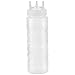 HUBERT Plastic Squeeze Bottle with White Tri Tip Top 24 oz Clear