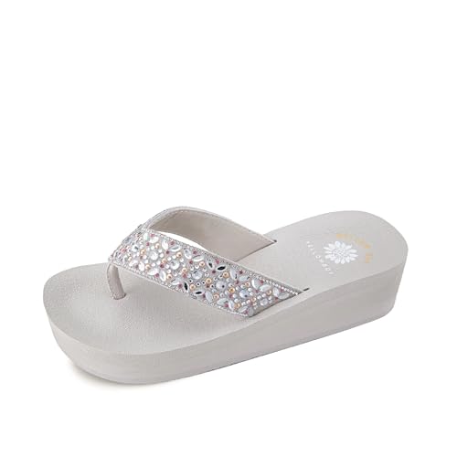 Yellow Box Women's Penza Flatform Sandal, Round Toe, Medium-High 1.75 Inch Heel, 1 Inch Platform Comfortable Flip-Flop2