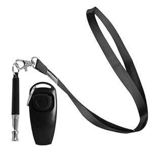 DSFSAEG 2 Pcs Dog Whistle Dog Training Clicker, High Frequency Portable Training Clicker with Wrist Strap for Recall Cat Dog Horse Training, Pet Training Aid Tools