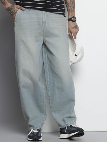 Image of The Indian Garage Co Men Skater Fit Solid Mid-Rise Jeans
