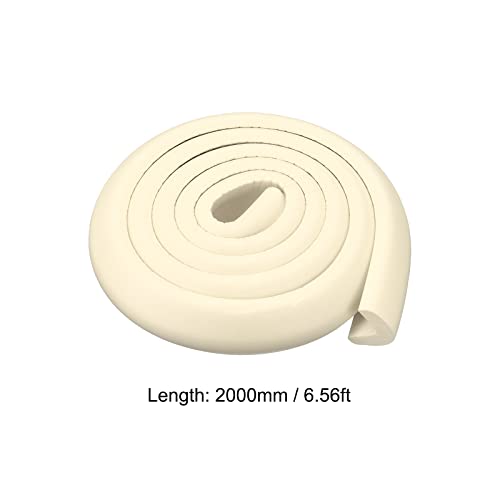 Image of uxcell Corner Guards Edge Protectors 6.56ft(2M), Foam Safety Bumper L Shape for Furniture Corner Table Edge Guard, Beige