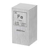 PATIKIL Eisenwürfel 1x1x2 Fe Dichtestab Hochdichte Elementstange Einzigartiger Metallwürfel Periodensystem Elementsammlung Laborexperiment Lehrer Wissenschaftsunterricht