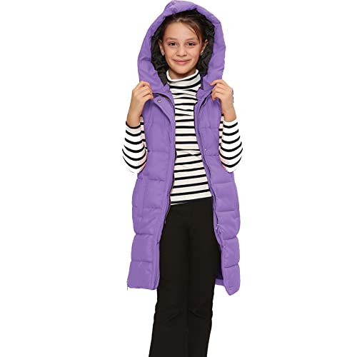 Kids Girls Fashion Oversized Gilet Long Line Style Jacket Long Sleeveless Coat2