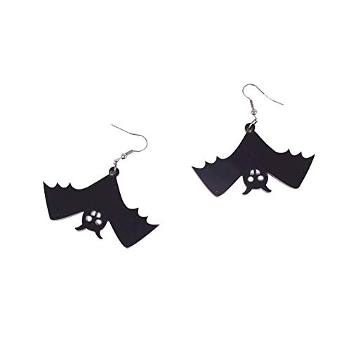 Preisvergleich Produktbild Ogquaton Mode Legierung Acryl Angelhaken Ohrstecker Halloween Stil Fledermaus Ohrringe Schmuck Zubehör Frau Mädchen Party Dekoration Hohe Qualität