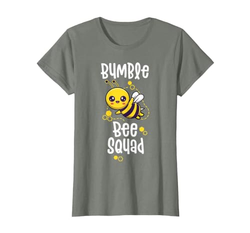 Bumble Bee Squad Honey Bumblebee Teacher Team Group T-Shirt, Women, Olive Heather, Large