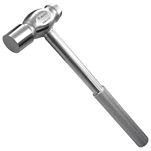 WEDO Ball Pein Hammer,8oz Stainless Steel Ball Pein Hammer with Stainless Steel Handle,Length 220mm,Rust Proof,Corrosion Resistant Drilling Hammer,Environmental friendly