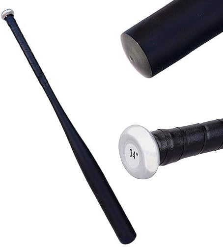 UTE Quality Non-Slip Alloy Steel Baseball Bat Metal Baseball Stick 32 Inch (Black)