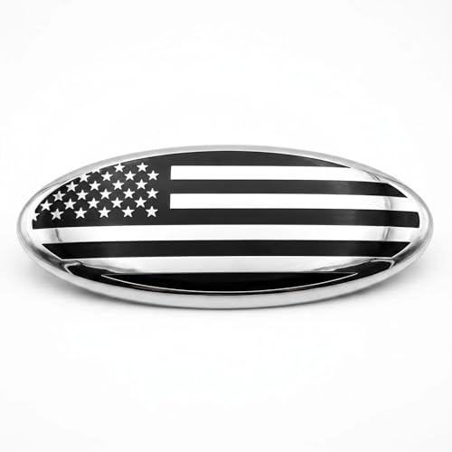 Image of 9 Inch Front Grille Rear Tailgate Emblem Compatible with 04-14 F150, 11-14 Edge, 11-16 Explorer, 06-11 Ranger, 07-14 Expedition, 9 inchX3.5 inch for Ford, Silver