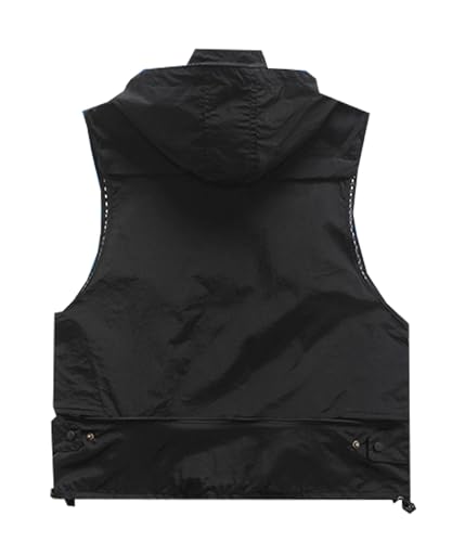 M2C Mens Hooded Mesh Multiple Pockets Traveling Vest2