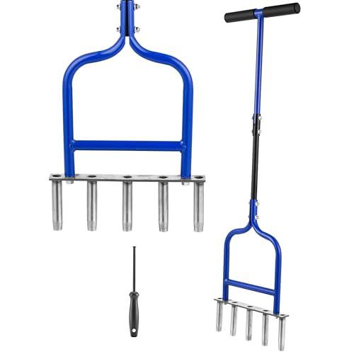Herramienta manual para airear césped con 5 picos acero inox miniatura 2