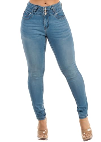 Moda Xpress High Waisted Butt Lifting Jeans for Women - Colombian Skinny Jeans Levanta Cola3
