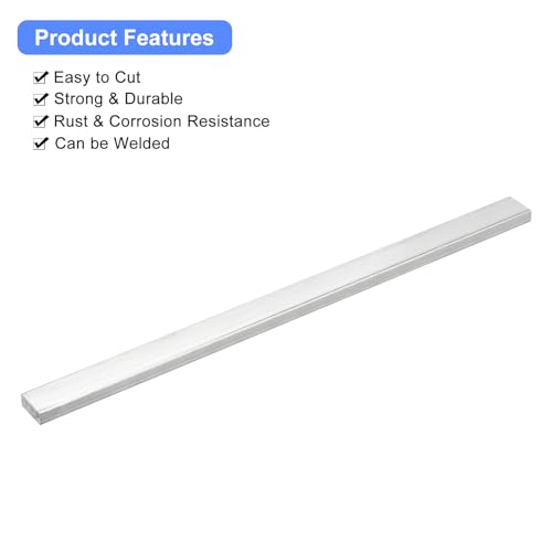 Image of uxcell Square Aluminum Flat Bar, 1 /4 inch Thick 0.6 inch Width 10 inch Length Square Aluminum Bar 6061 Aluminum Flat Plate, 6 x 15 x 254mm T6511 Solid New Mill Stock for Industrial Building