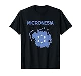 BANDIERA E MAPPA DELLA MICRONESIA Maglietta