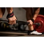 Harbinger Padded Cotton Lift Straps - Soft, Supportive Neotek Wrist Pads - 21.5" Length, 1.5" Width - Reinforced Edges & Heavy-duty Stitching - Cushions Wrists for Lifting Support - Image 5