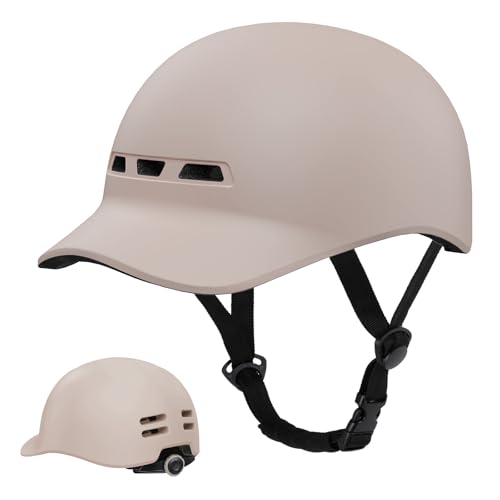KINGLEAD Urban Commuter Casque de vélo élégant pour Homme et Femme pour Cyclisme, Trekking, Ville, Scooter réglable 57-62 cm (Blanc)
